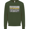 Crypto Workers Funny New York Parody Bitcoin Mens Sweatshirt Jumper Forest Green