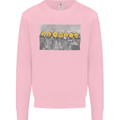 Crypto Workers Funny New York Parody Bitcoin Mens Sweatshirt Jumper Light Pink