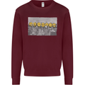 Crypto Workers Funny New York Parody Bitcoin Mens Sweatshirt Jumper Maroon