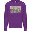 Crypto Workers Funny New York Parody Bitcoin Mens Sweatshirt Jumper Purple