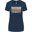 Crypto Workers Funny New York Parody Bitcoin Womens Wider Cut T-Shirt Navy Blue