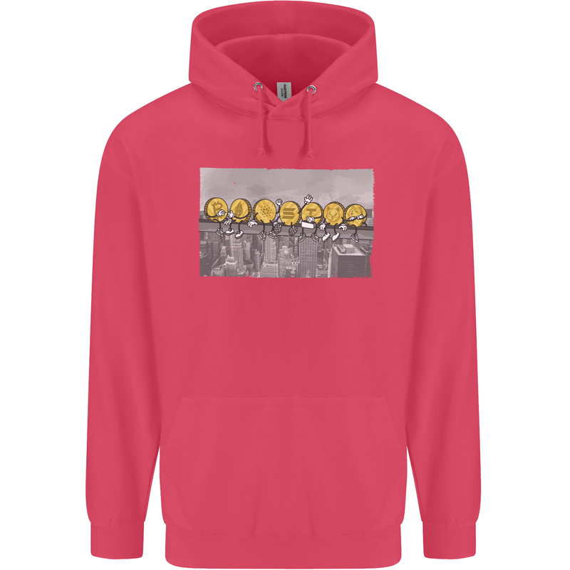 Crypto Workers New York Parody Funny Bitcoin Childrens Kids Hoodie Heliconia