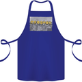 Crypto Workers New York Parody Funny Bitcoin Cotton Apron 100% Organic Royal Blue
