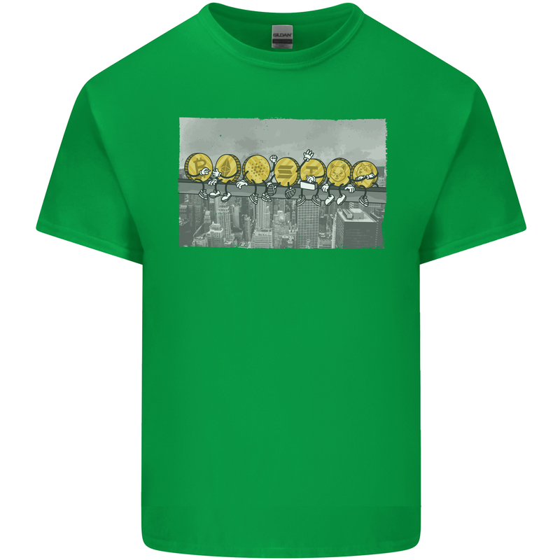 Crypto Workers New York Parody Funny Bitcoin Kids T-Shirt Childrens Irish Green