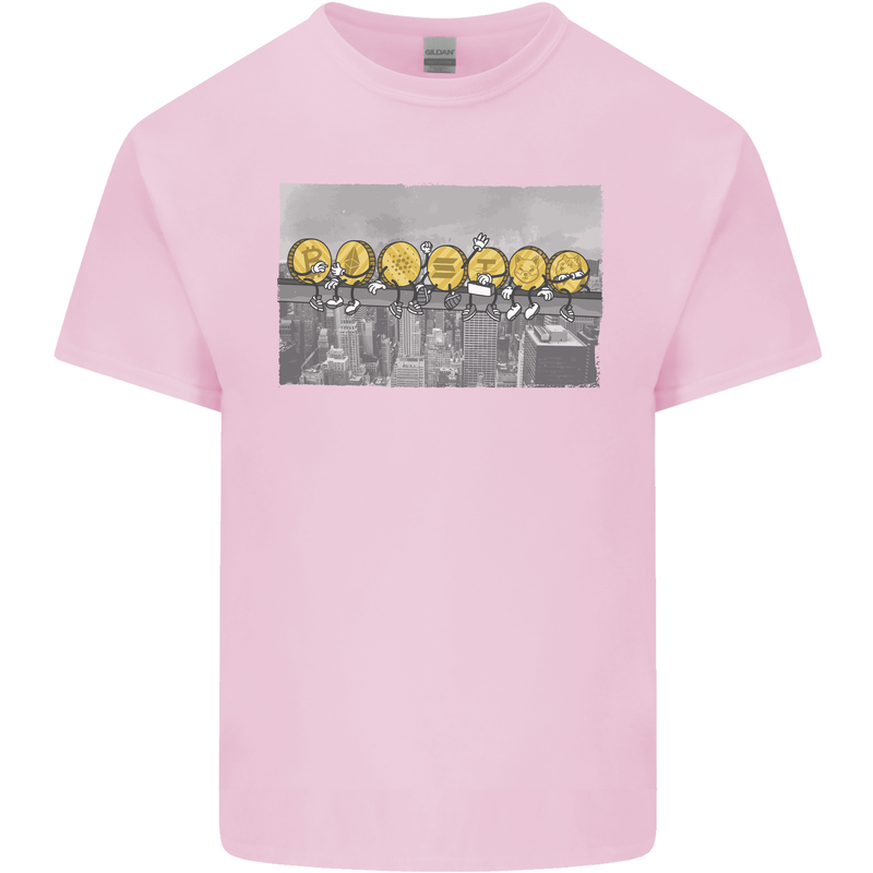 Crypto Workers New York Parody Funny Bitcoin Kids T-Shirt Childrens Light Pink