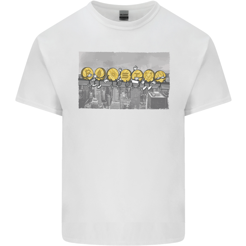 Crypto Workers New York Parody Funny Bitcoin Kids T-Shirt Childrens White