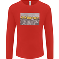 Crypto Workers New York Parody Funny Bitcoin Mens Long Sleeve T-Shirt Red