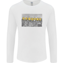 Crypto Workers New York Parody Funny Bitcoin Mens Long Sleeve T-Shirt White