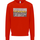 Crypto Workers New York Parody Funny Bitcoin Mens Sweatshirt Jumper Bright Red