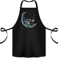 Cryptocurrency Mining the Moon Cotton Apron 100% Organic Black