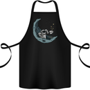 Cryptocurrency Mining the Moon Cotton Apron 100% Organic Black