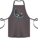 Cryptocurrency Mining the Moon Cotton Apron 100% Organic Dark Grey