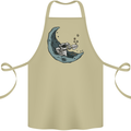 Cryptocurrency Mining the Moon Cotton Apron 100% Organic Khaki