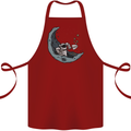 Cryptocurrency Mining the Moon Cotton Apron 100% Organic Maroon