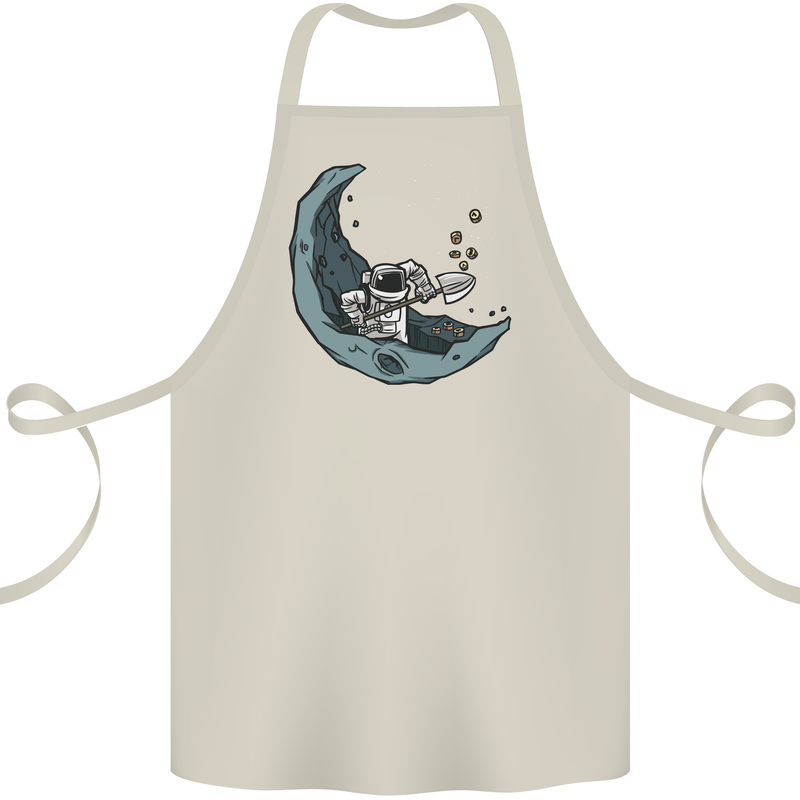 Cryptocurrency Mining the Moon Cotton Apron 100% Organic Natural