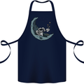 Cryptocurrency Mining the Moon Cotton Apron 100% Organic Navy Blue