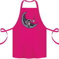 Cryptocurrency Mining the Moon Cotton Apron 100% Organic Pink