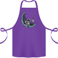 Cryptocurrency Mining the Moon Cotton Apron 100% Organic Purple