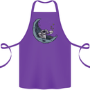 Cryptocurrency Mining the Moon Cotton Apron 100% Organic Purple
