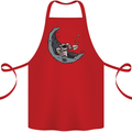 Cryptocurrency Mining the Moon Cotton Apron 100% Organic Red