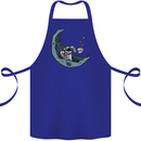 Cryptocurrency Mining the Moon Cotton Apron 100% Organic Royal Blue