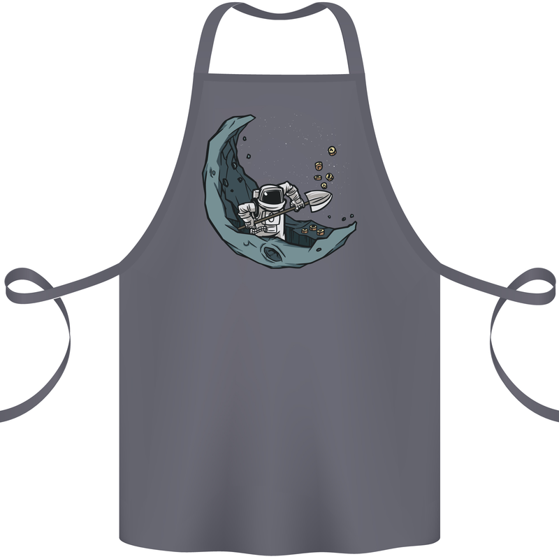 Cryptocurrency Mining the Moon Cotton Apron 100% Organic Steel