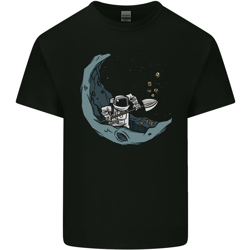 Cryptocurrency Mining the Moon Kids T-Shirt Childrens Black