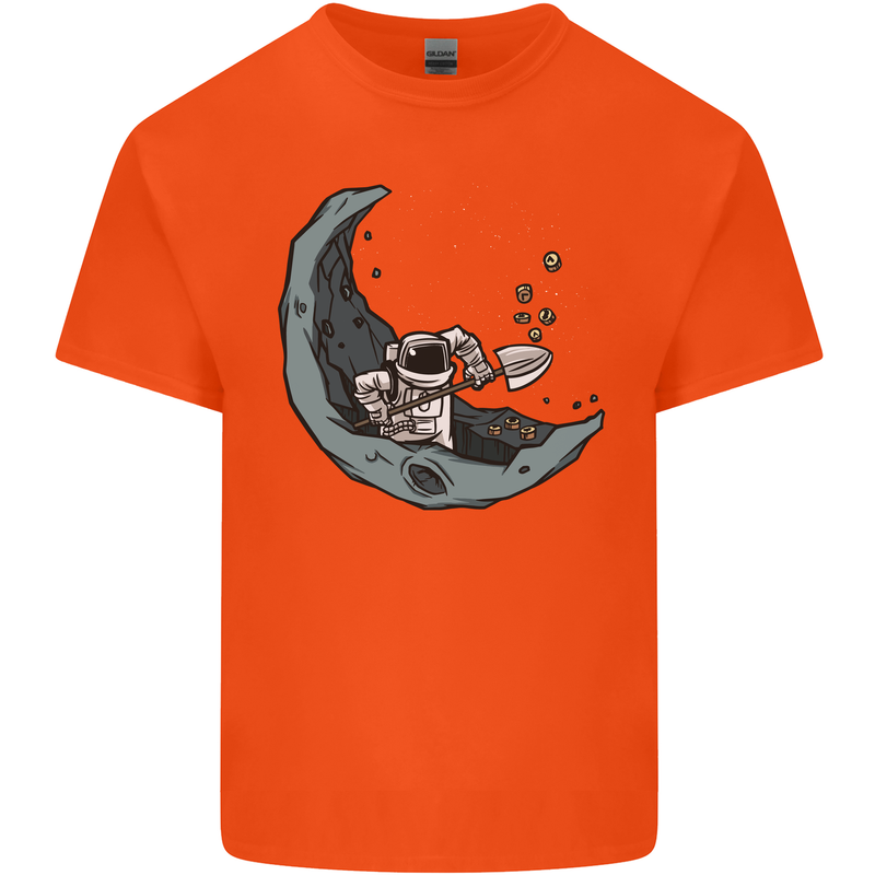 Cryptocurrency Mining the Moon Kids T-Shirt Childrens Orange