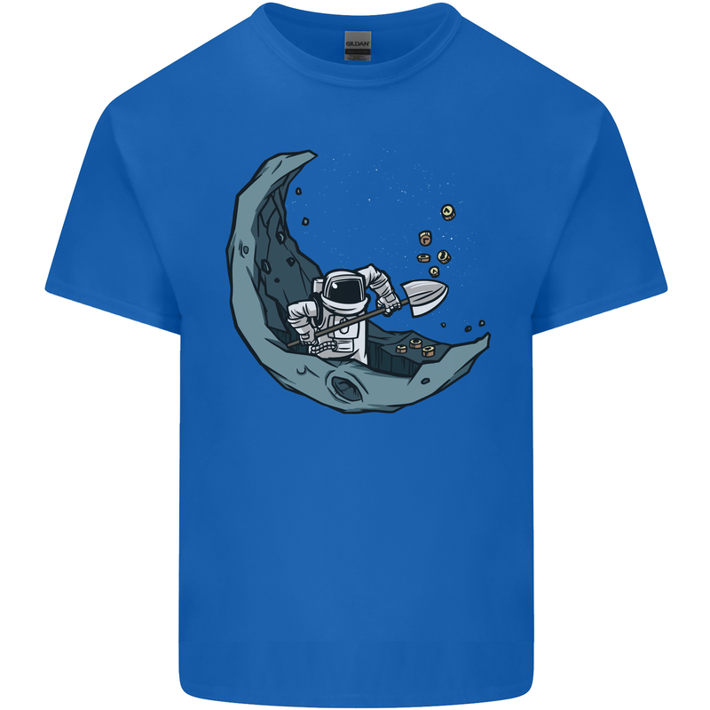 Cryptocurrency Mining the Moon Kids T-Shirt Childrens Royal Blue