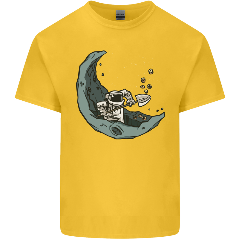 Cryptocurrency Mining the Moon Kids T-Shirt Childrens Yellow