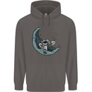 Cryptocurrency Mining the Moon Mens 80% Cotton Hoodie Charcoal