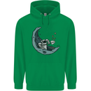 Cryptocurrency Mining the Moon Mens 80% Cotton Hoodie Irish Green