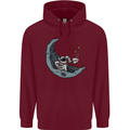 Cryptocurrency Mining the Moon Mens 80% Cotton Hoodie Maroon