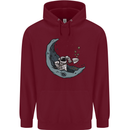 Cryptocurrency Mining the Moon Mens 80% Cotton Hoodie Maroon
