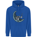 Cryptocurrency Mining the Moon Mens 80% Cotton Hoodie Royal Blue