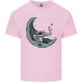 Cryptocurrency Mining the Moon Mens Cotton T-Shirt Tee Top Light Pink