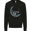 Cryptocurrency Mining the Moon Mens Sweatshirt Jumper Black
