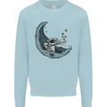 Cryptocurrency Mining the Moon Mens Sweatshirt Jumper Light Blue