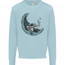 Cryptocurrency Mining the Moon Mens Sweatshirt Jumper Light Blue