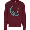 Cryptocurrency Mining the Moon Mens Sweatshirt Jumper Maroon