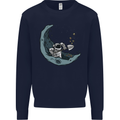 Cryptocurrency Mining the Moon Mens Sweatshirt Jumper Navy Blue