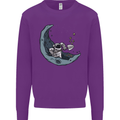 Cryptocurrency Mining the Moon Mens Sweatshirt Jumper Purple
