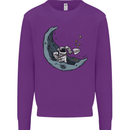 Cryptocurrency Mining the Moon Mens Sweatshirt Jumper Purple