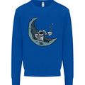 Cryptocurrency Mining the Moon Mens Sweatshirt Jumper Royal Blue