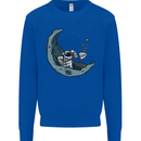 Cryptocurrency Mining the Moon Mens Sweatshirt Jumper Royal Blue