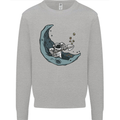 Cryptocurrency Mining the Moon Mens Sweatshirt Jumper Sports Grey