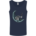 Cryptocurrency Mining the Moon Mens Vest Tank Top Navy Blue