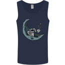 Cryptocurrency Mining the Moon Mens Vest Tank Top Navy Blue