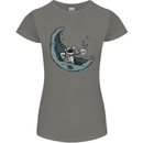 Cryptocurrency Mining the Moon Womens Petite Cut T-Shirt Charcoal