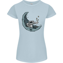 Cryptocurrency Mining the Moon Womens Petite Cut T-Shirt Light Blue